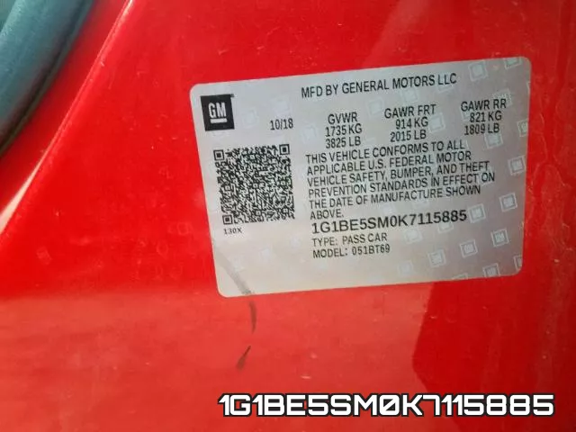 1G1BE5SM0K7115885 фото 2