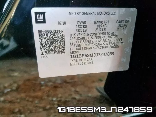 1G1BE5SM3J7247859 фото 2