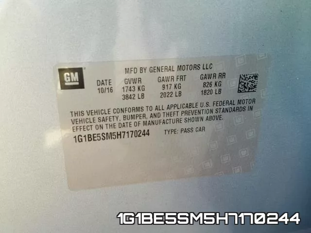 1G1BE5SM5H7170244 фото 2