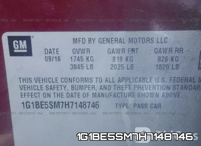1G1BE5SM7H7148746 фото 10