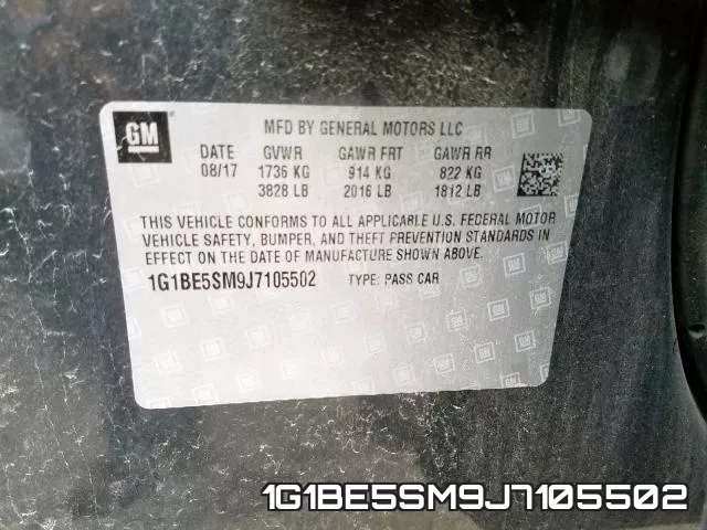 1G1BE5SM9J7105502 фото 2