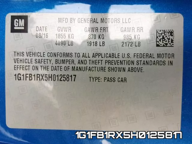 1G1FB1RX5H0125817 фото 2