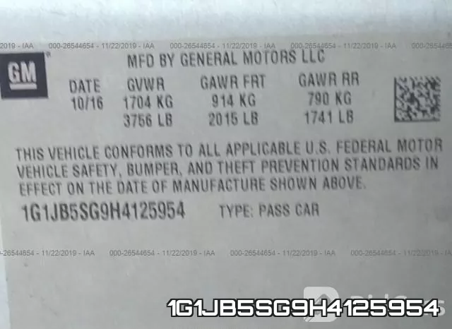 1G1JB5SG9H4125954 фото 10