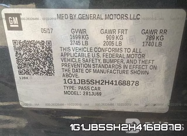 1G1JB5SH2H4168878 фото 10
