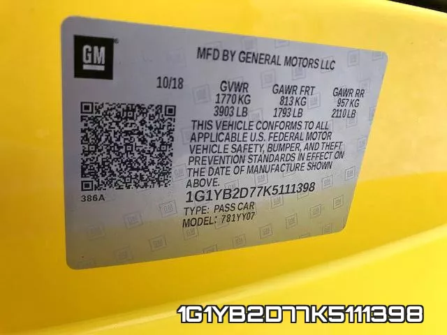 1G1YB2D77K5111398 фото 2