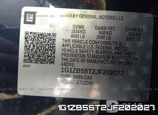 1G1ZB5ST2JF202027 фото 10