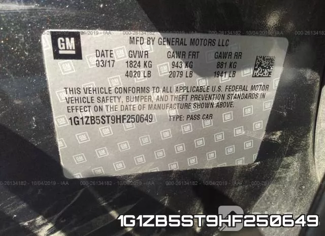 1G1ZB5ST9HF250649 фото 9