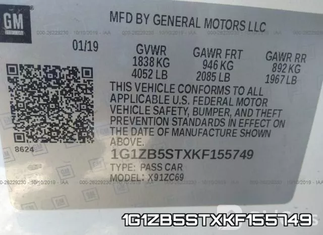 1G1ZB5STXKF155749 фото 10