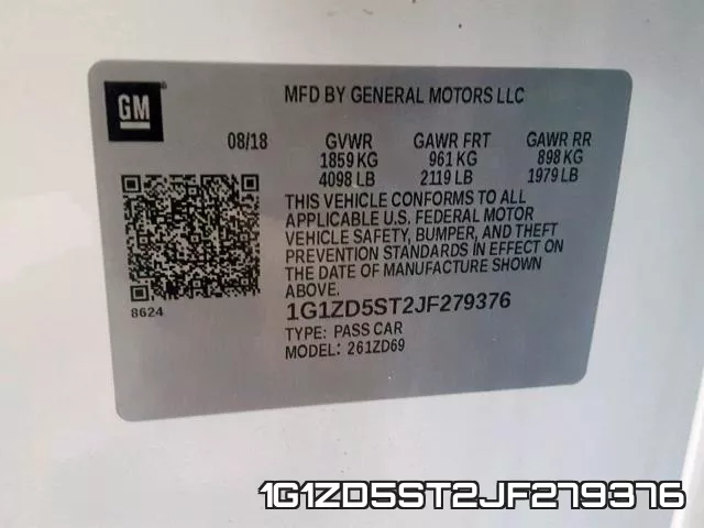 1G1ZD5ST2JF279376 фото 2