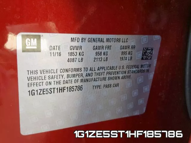 1G1ZE5ST1HF185786 фото 2