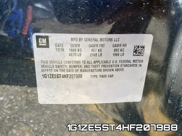 1G1ZE5ST4HF207988 фото 2