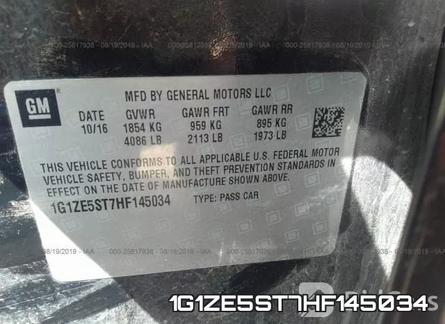 1G1ZE5ST7HF145034 фото 10