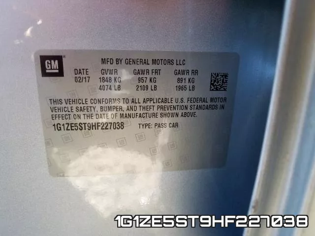 1G1ZE5ST9HF227038 фото 2