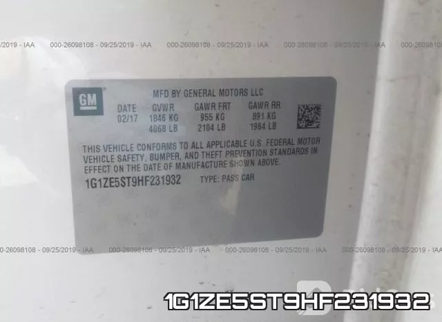 1G1ZE5ST9HF231932 фото 10