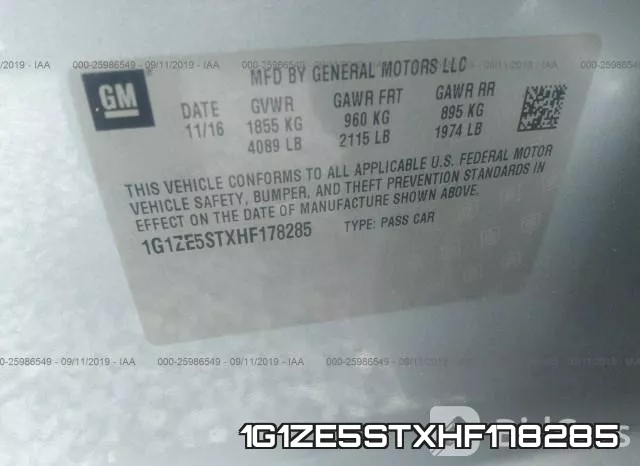 1G1ZE5STXHF178285 фото 10