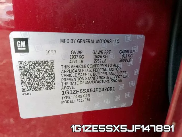 1G1ZE5SX5JF147891 фото 2