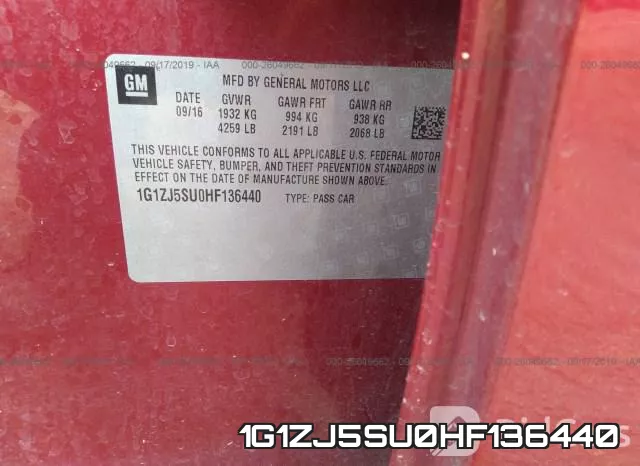 1G1ZJ5SU0HF136440 фото 10