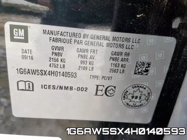 1G6AW5SX4H0140593 фото 2