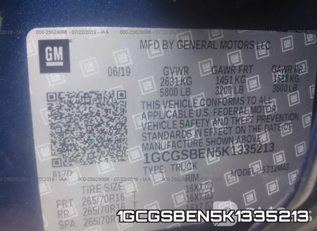 1GCGSBEN5K1335213 фото 10