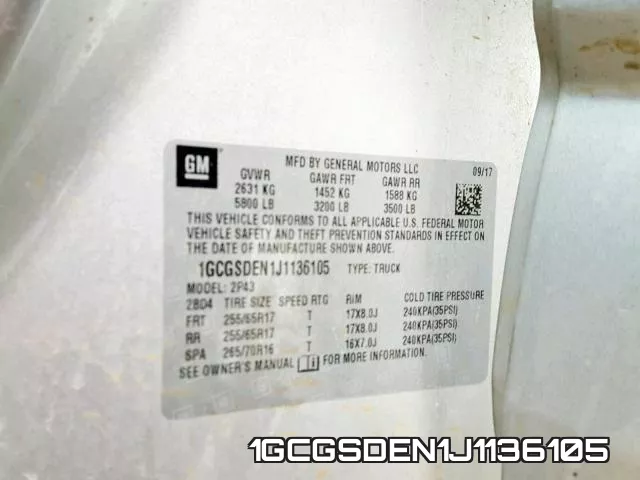 1GCGSDEN1J1136105 фото 2