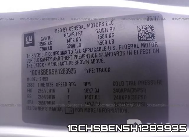 1GCHSBEN5H1283935 фото 10