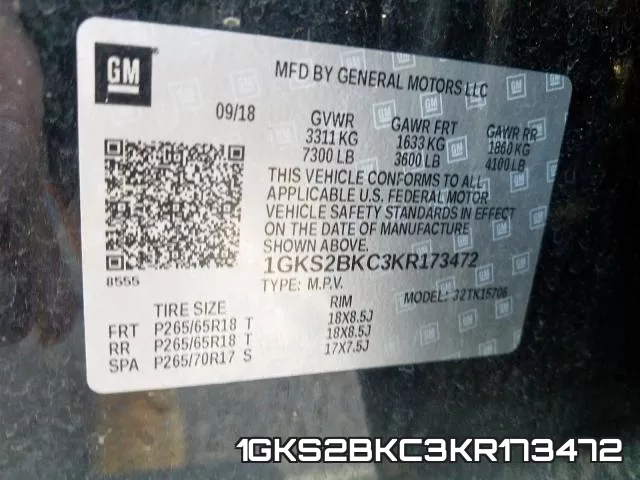 1GKS2BKC3KR173472 фото 2