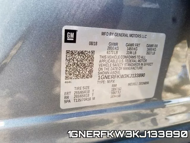 1GNERFKW3KJ133890 фото 2