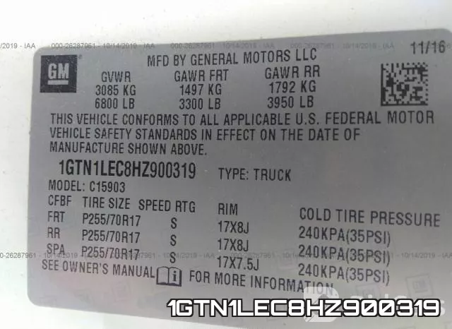 1GTN1LEC8HZ900319 фото 10