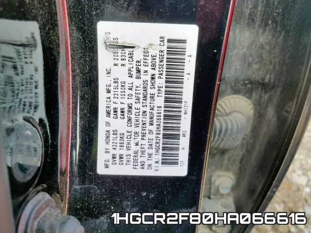 1HGCR2F80HA066616 фото 2