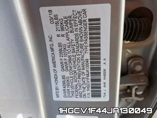 1HGCV1F44JA130049 фото 2