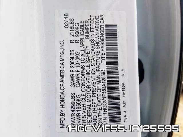 1HGCV1F55JA125595 фото 2