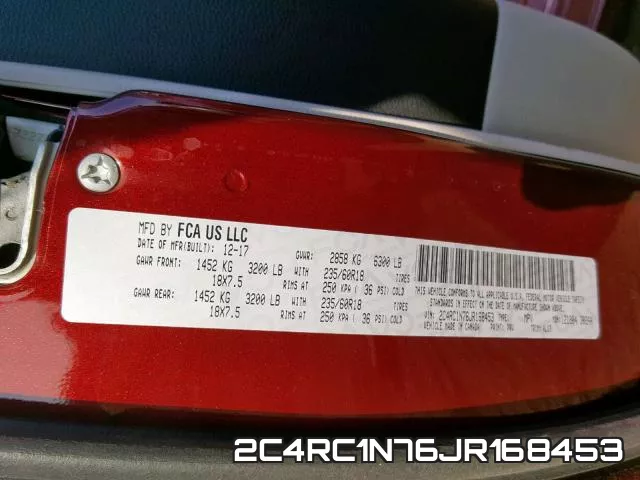 2C4RC1N76JR168453 фото 2