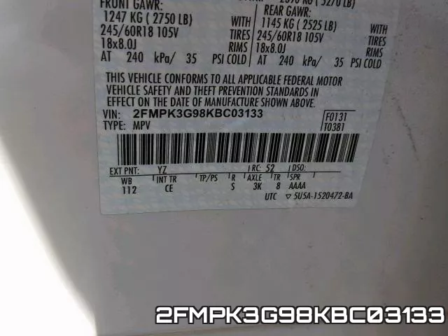 2FMPK3G98KBC03133 фото 2