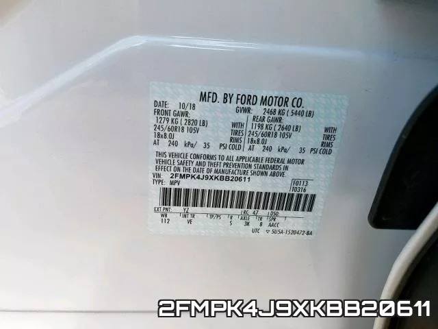 2FMPK4J9XKBB20611 фото 2