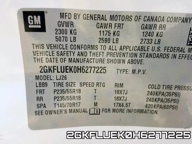 2GKFLUEK0H6277225 фото 2