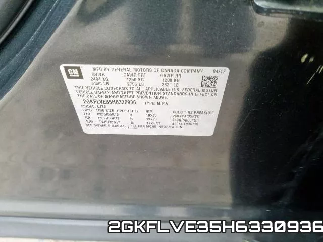 2GKFLVE35H6330936 фото 2