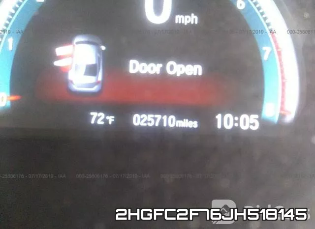 2HGFC2F76JH518145 фото 7
