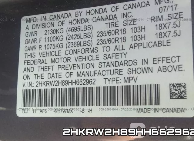 2HKRW2H89HH662962 фото 10