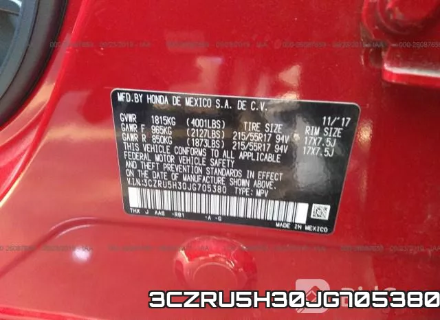 3CZRU5H30JG705380 фото 10
