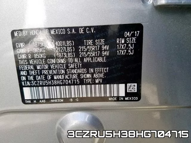 3CZRU5H38HG704715 фото 2