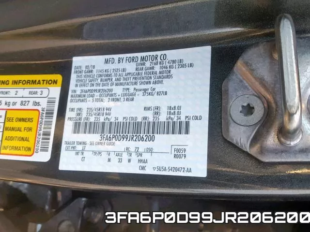 3FA6P0D99JR206200 фото 2