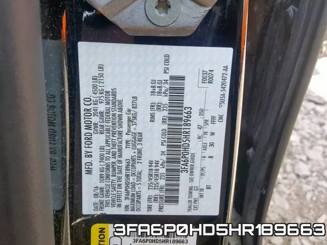 3FA6P0HD5HR189663 фото 2