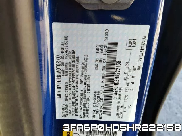 3FA6P0HD5HR222158 фото 2