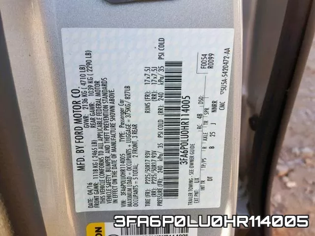 3FA6P0LU0HR114005 фото 2