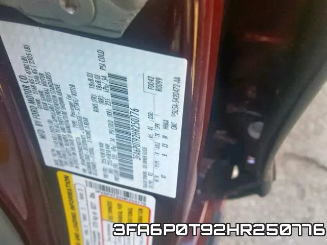 3FA6P0T92HR250776 фото 2