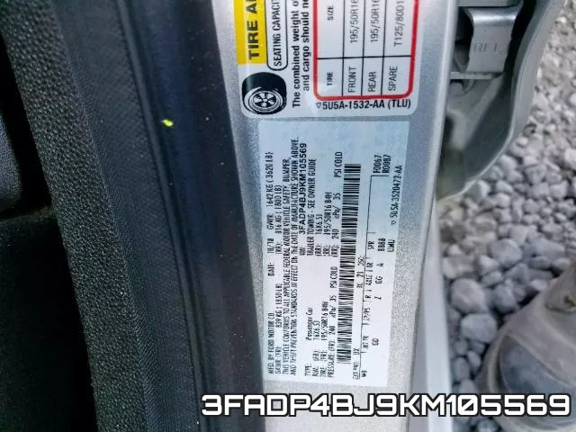 3FADP4BJ9KM105569 фото 2