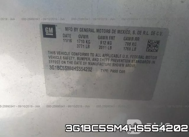 3G1BC5SM4HS554202 фото 10