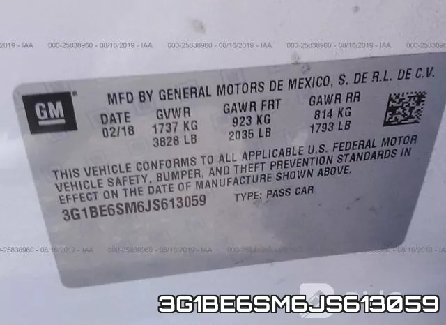 3G1BE6SM6JS613059 фото 10