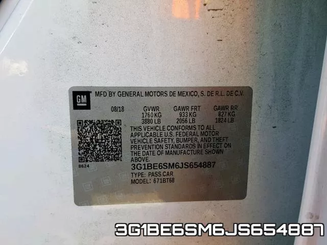 3G1BE6SM6JS654887 фото 2