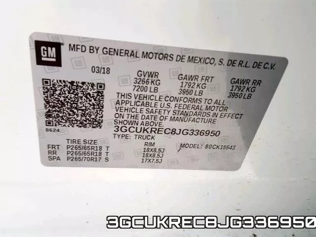 3GCUKREC8JG336950 фото 2